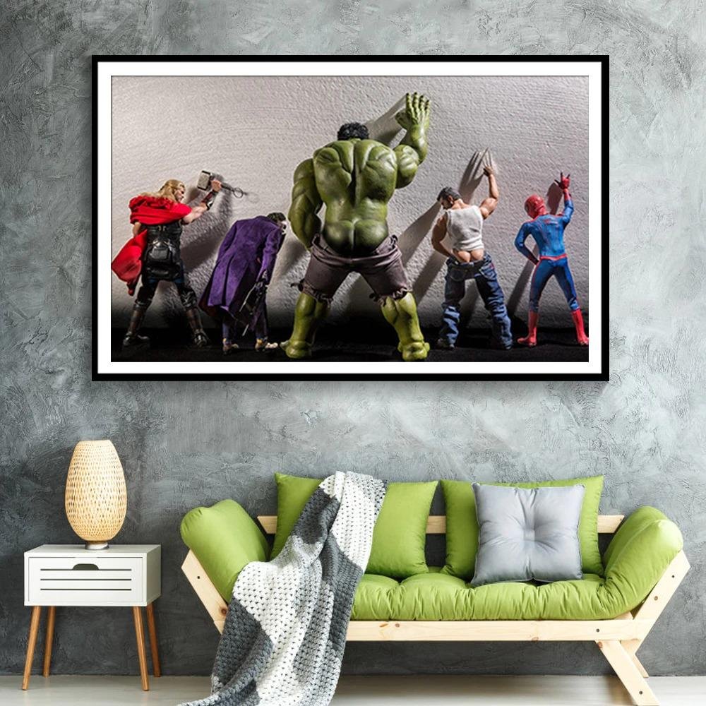 Famous Limited Edition Superheroes Canvas Print Poster