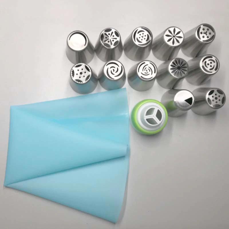 14pc/Set Russian Tulip Icing Piping Nozzles Stainless Steel Flower Cream Pastry Tips Nozzles Bag Cupcake Cake Decorating Tools - Image 2