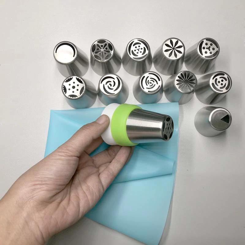 14pc/Set Russian Tulip Icing Piping Nozzles Stainless Steel Flower Cream Pastry Tips Nozzles Bag Cupcake Cake Decorating Tools - Image 3